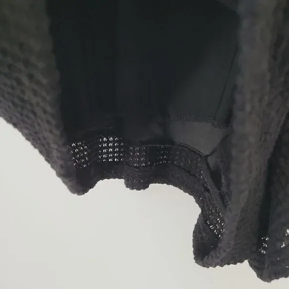 Shein Curve Black Pull On Waffle Shorts Size 4XL - Picture 7 of 7